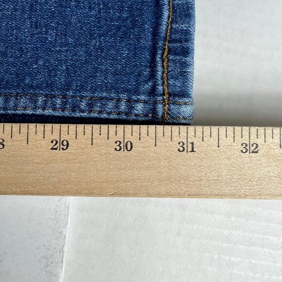 Re/Done Jeans Womens 31x31* 90s High Rise Loose Straight Jetty Blue Denim Tag 30 - Picture 12 of 16